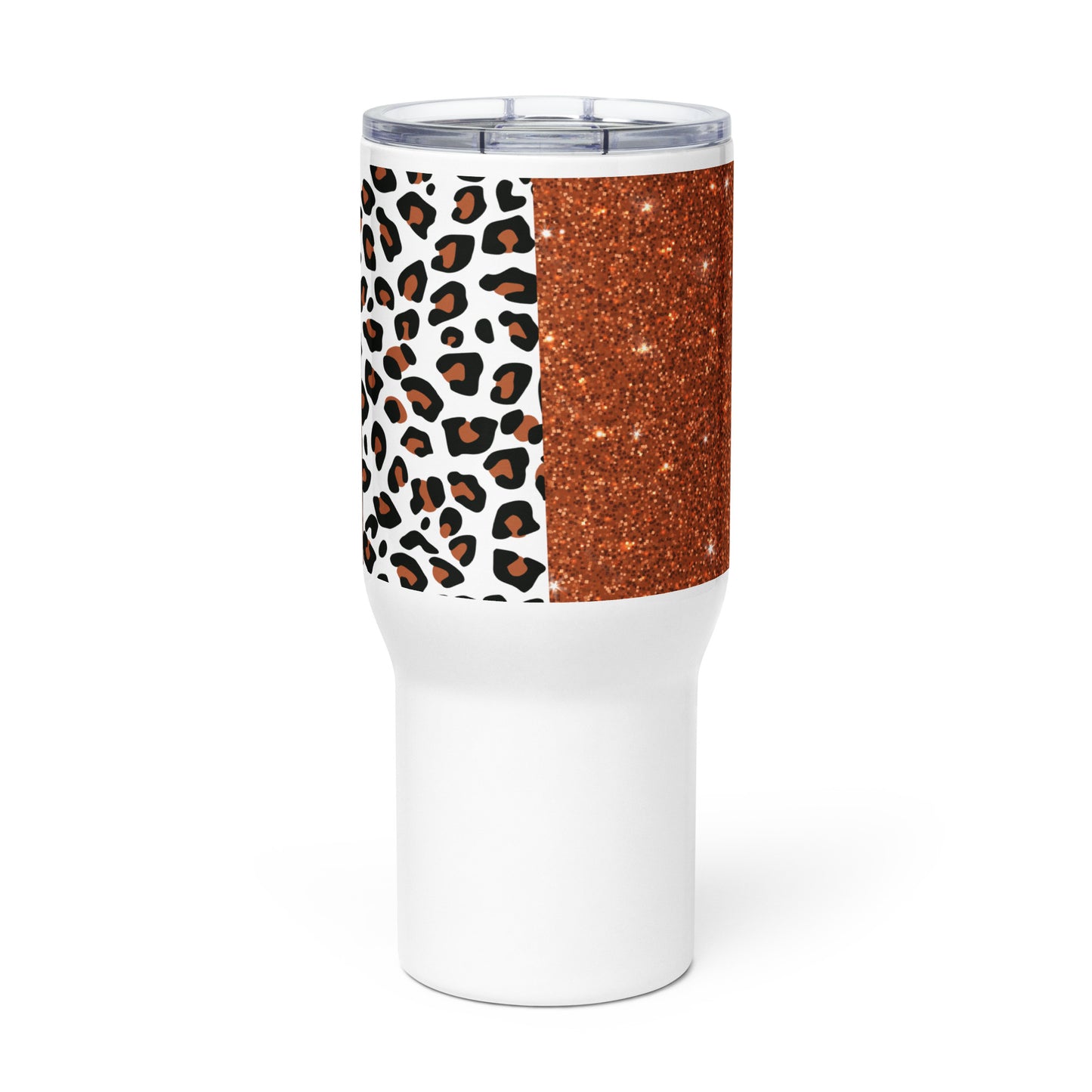 Travel mug with a handle