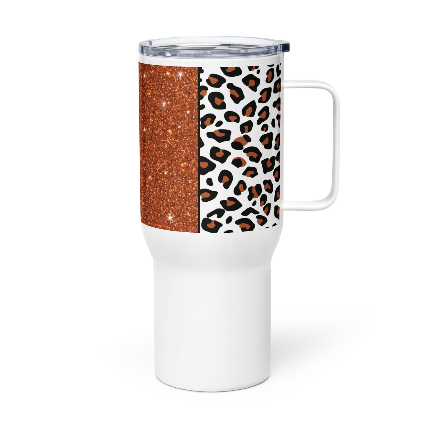 Travel mug with a handle