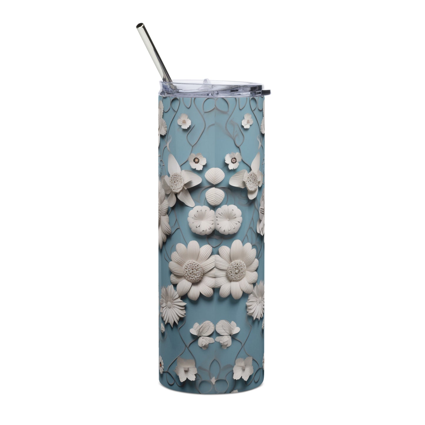 White Bow Lady tumbler