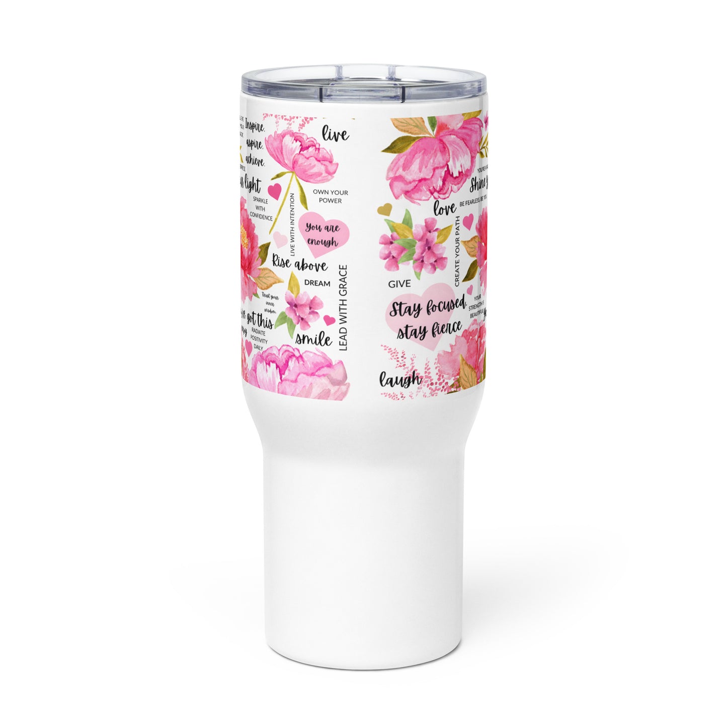 Travel mug with a handle