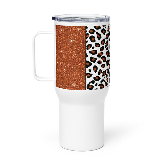 Travel mug with a handle
